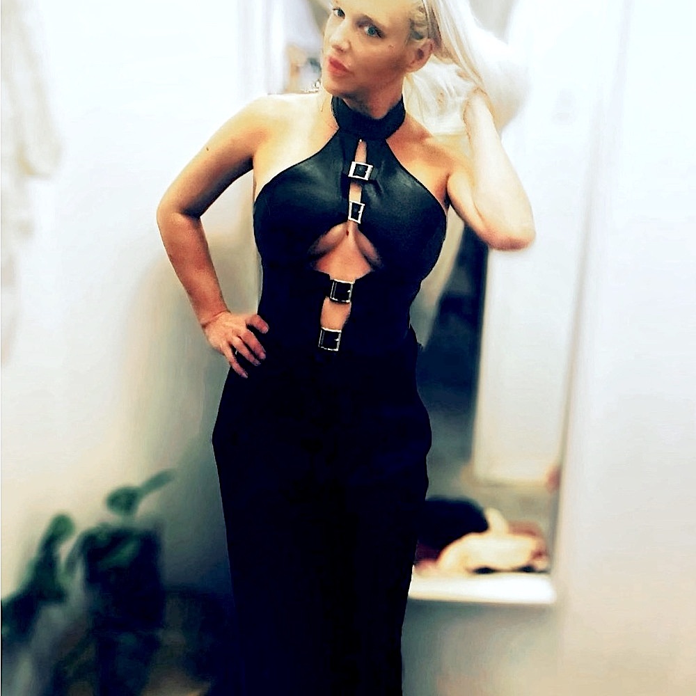Ultra Rare 970’s Vintage Leather Bodysuit Disco Era Avant-Garde Coture